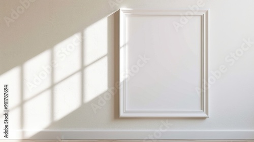 Frame a white wooden pastel on the wall