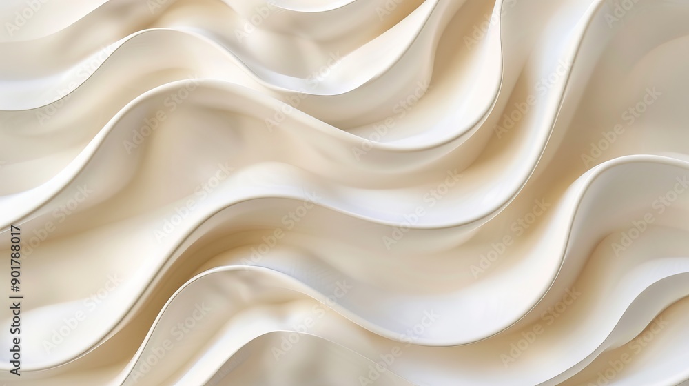 Fototapeta premium Abstract White Wavy Textures. Marble or stone mural background and wallpaper. AI generated image