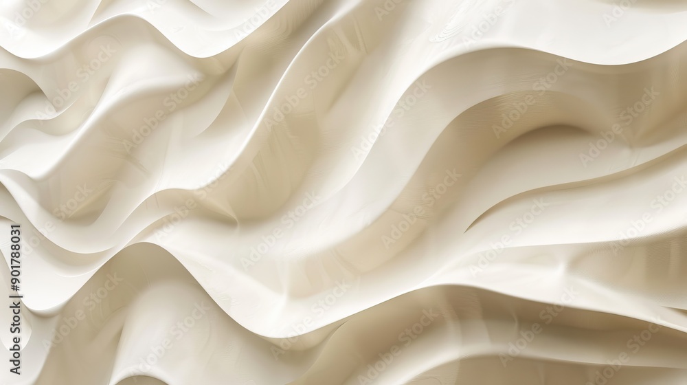Fototapeta premium Abstract White Wavy Textures. Marble or stone mural background and wallpaper. AI generated image