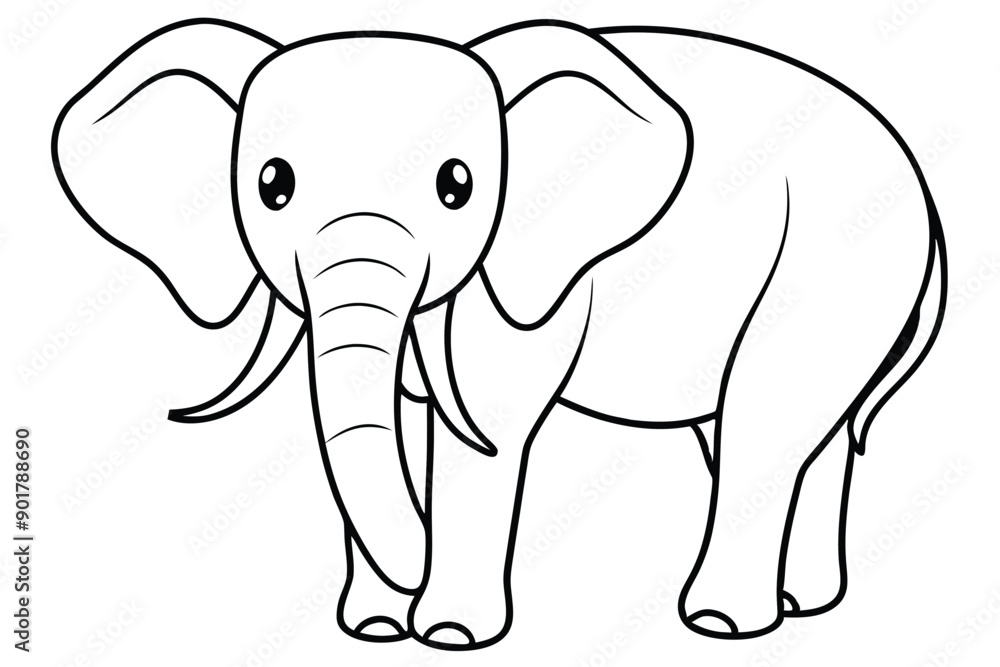 Elephant line art illustration Design Concepts Elephant line art illustration Design Concepts
