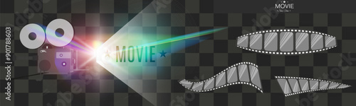 Video camera illustration.Video filming icon.Vector illustration.