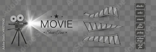 Video camera illustration.Video filming icon.Vector illustration.