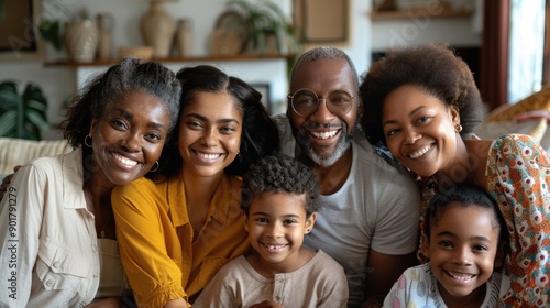 Multi-Generational Family Embracing Togetherness at Home