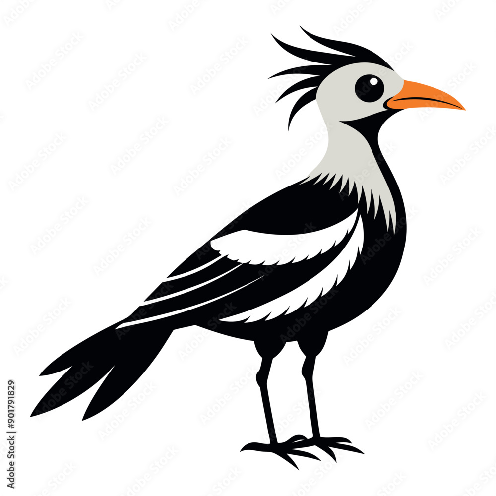 Fototapeta premium Vector Illustration Silhouette Beautiful Birds collection isolated on a white background