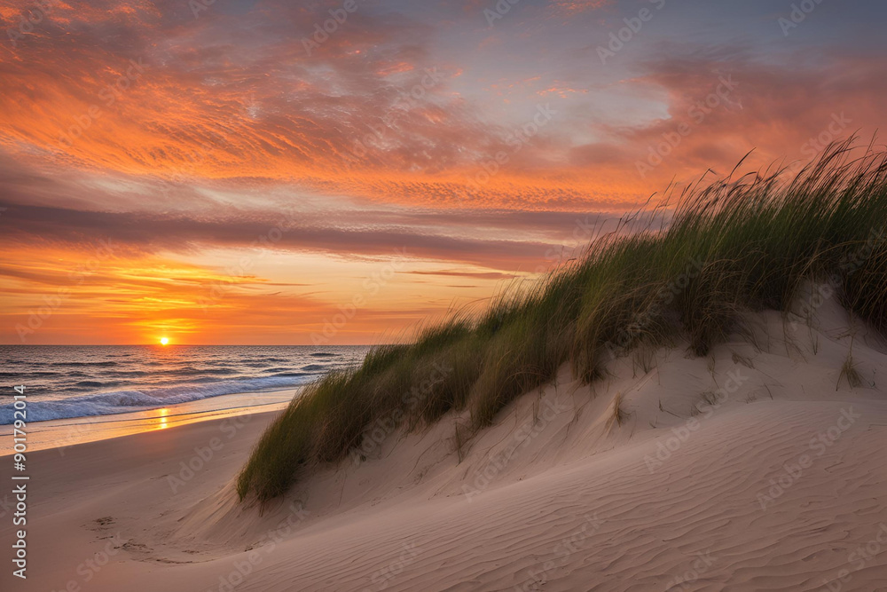 Sunset at the dune beach Sunset at the dune beach