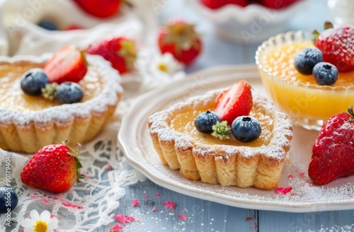 Lemon Tartlets With Berries