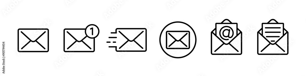 Mail icon. Mail envelop icon