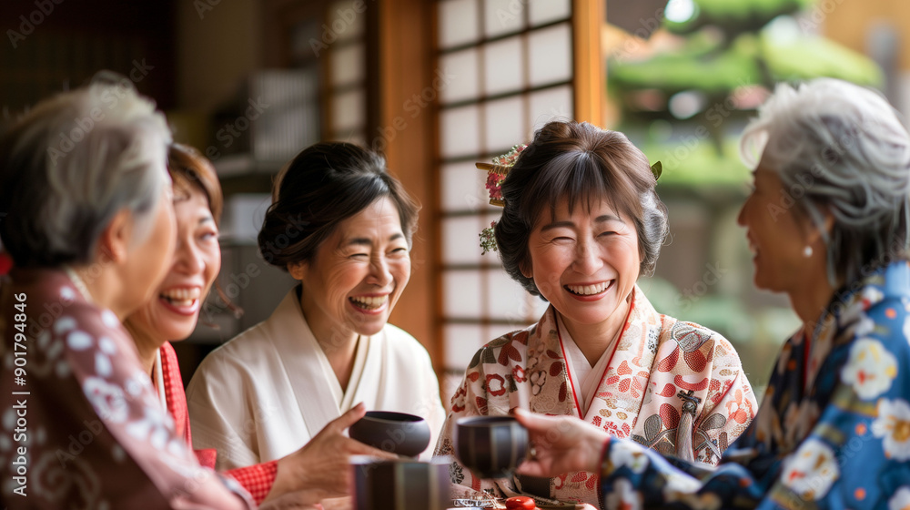 Kar l family celebrating together in traditional tea ceremony with laughter and joyful conversations Kar l family celebrating together in traditional tea ceremony with laughter and joyful conversations