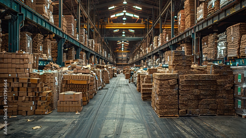 Industrial Recycling and Sustainability. From Ecological Factories to Waste Management. Paper recycling factory. AI generated image Industrial Recycling and Sustainability. From Ecological Factories to Waste Management. Paper recycling factory. AI generated image