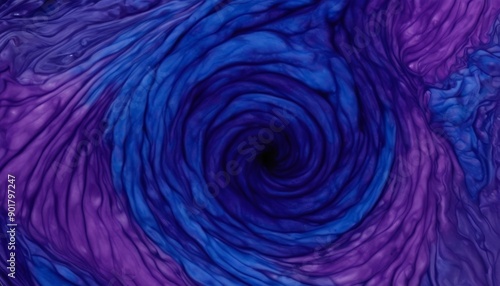 Purple swirl pattern, abstract painting with a blue swirled pattern in the center