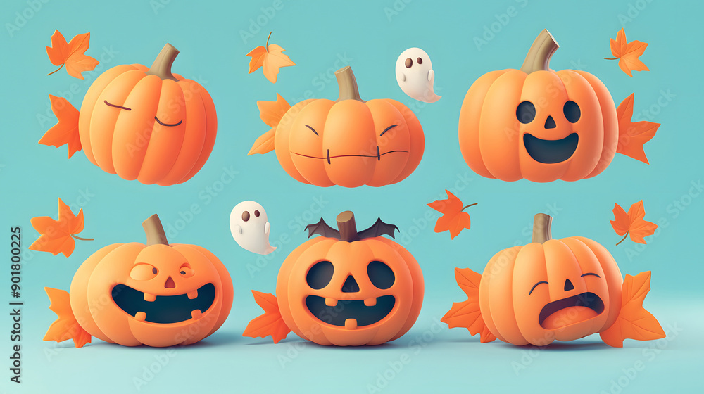 Halloween Pumpkin Emoticons Halloween Pumpkin Emoticons