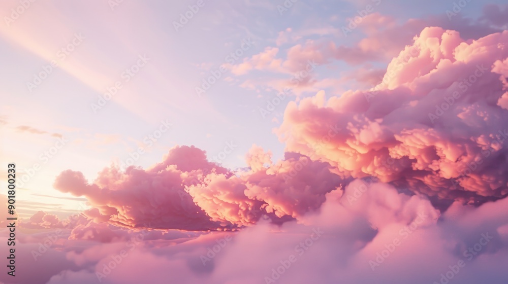 Majestic Sunset Cloudscape with Radiant Sky Majestic Sunset Cloudscape with Radiant Sky
