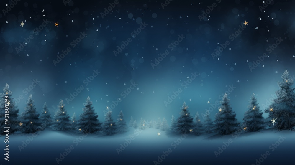 Naklejka premium Navy blue abstract christmas background for greetings card on winter holidays. Neural network ai generated art