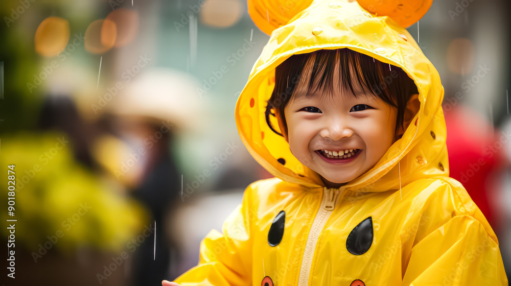 A young girl in a yellow jacket is smiling and posing for a picture. A young girl in a yellow jacket is smiling and posing for a picture.