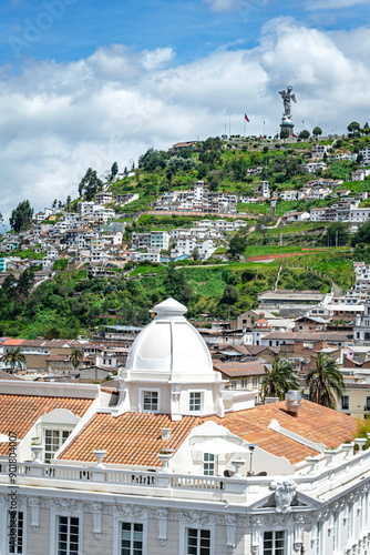 Image of Quito, with its beautiful streets, rooftops and colonial style. Quito was the first city to be named 