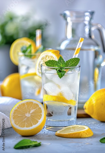 Lemonade With Mint And Ice