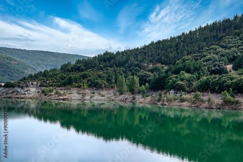 lake and mountains photo