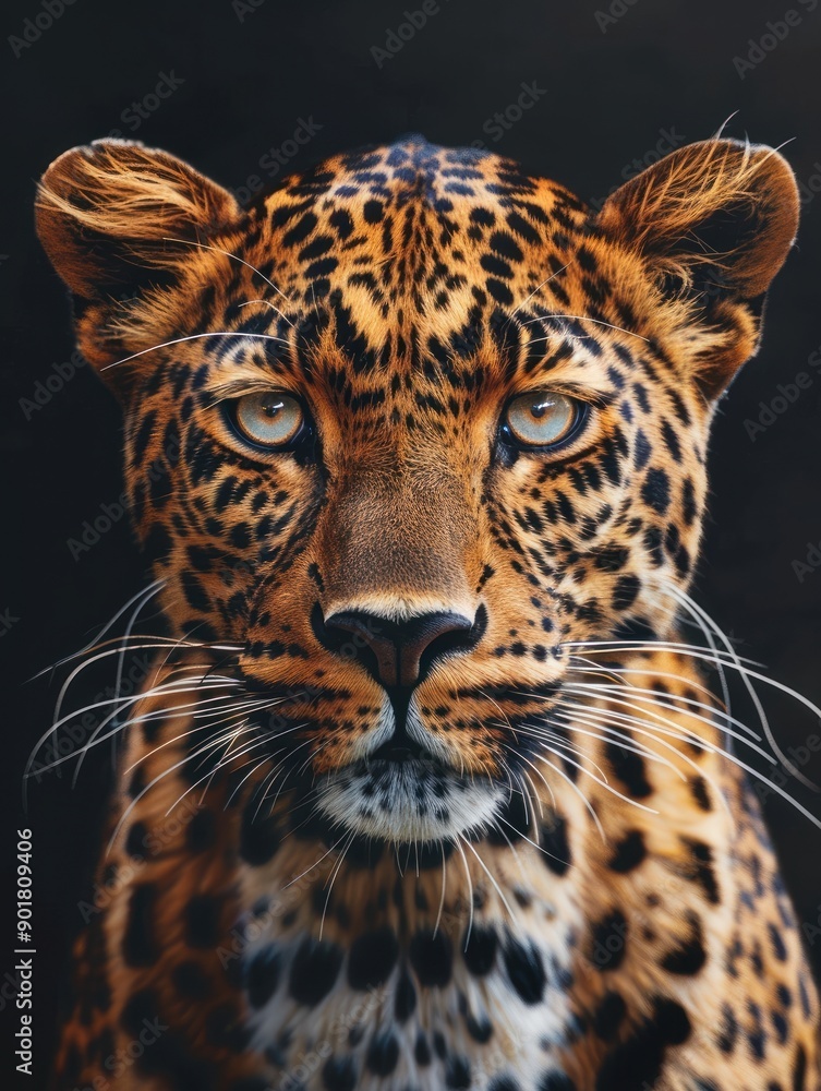 Obraz premium Close-up of a Leopard's Face