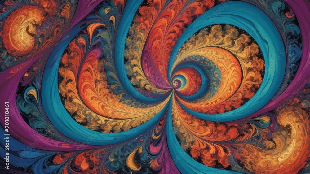 A captivating abstract art piece with swirling patterns in rich, vibrant colors resembling a hypnotic vortex. A captivating abstract art piece with swirling patterns in rich, vibrant colors resembling a hypnotic vortex.