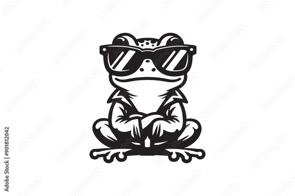 Frog Silhouette vector Illustration, Frog vector Frog Silhouette vector Illustration, Frog vector