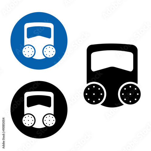 respiratory mask protection,silica dust hazard safety wear,obligatory,obligation full face mask protection icon