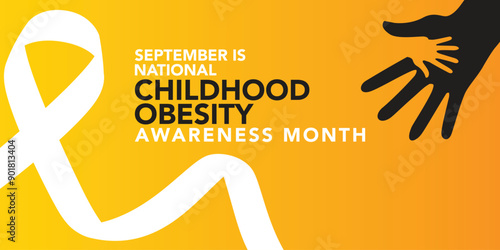 September is National Childhood Obesity Awareness Month background template. Holiday concept. background, banner, placard, card, and poster design template with text inscription and standard color.