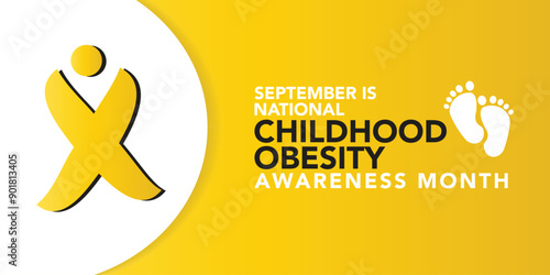 September is National Childhood Obesity Awareness Month background template. Holiday concept. background, banner, placard, card, and poster design template with text inscription and standard color.