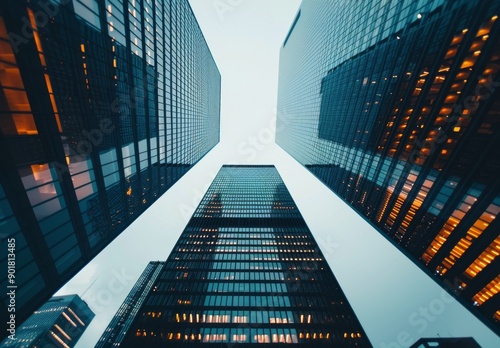 Skyscrapers at Dusk in City Center