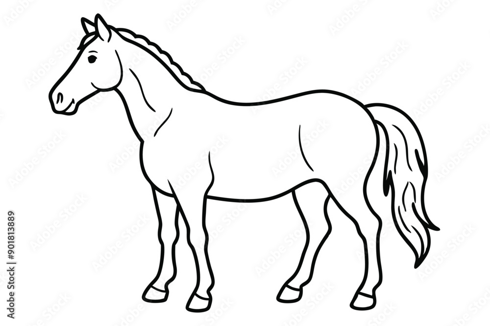 Horse line art illustration Design Concepts Horse line art illustration Design Concepts