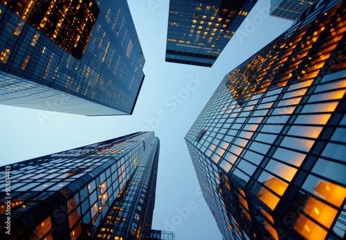 Skyscrapers at Dusk in City Center