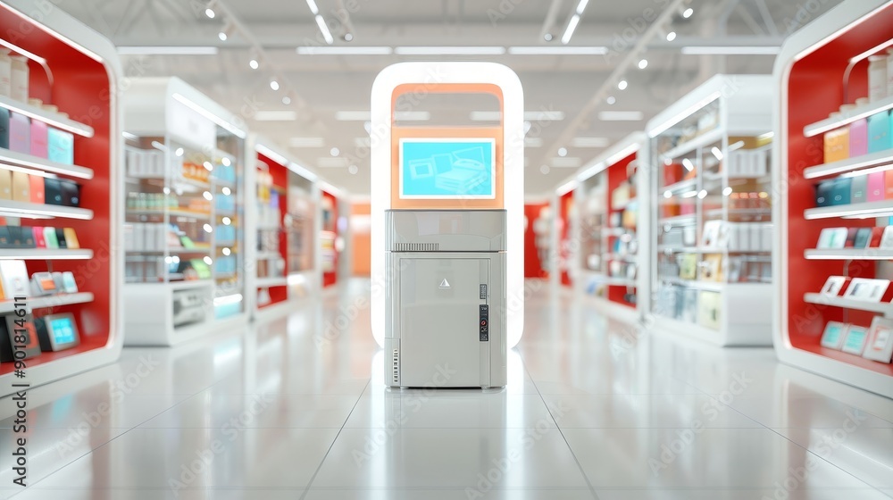 A store with two small suitcases on display A store with two small suitcases on display
