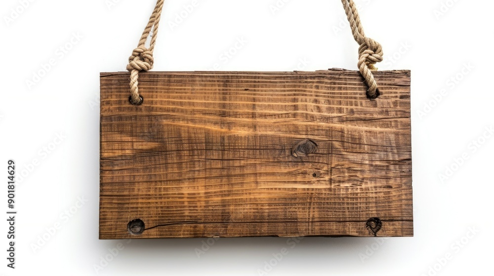 Wooden sign and gag isolated on white backdrop Wooden sign and gag isolated on white backdrop