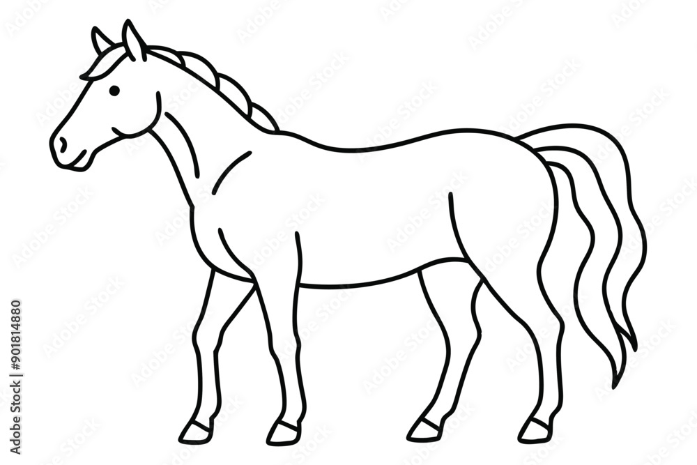 Horse line art illustration Design Concepts Horse line art illustration Design Concepts