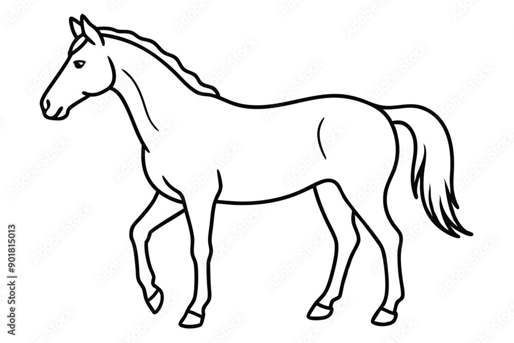 Horse line art illustration Design Concepts Horse line art illustration Design Concepts