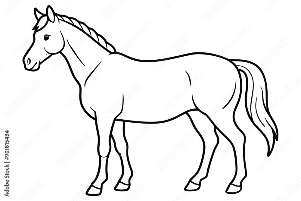 Horse line art illustration Design Concepts Horse line art illustration Design Concepts