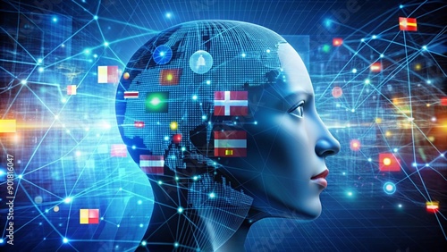 Professional AI Language Translation Image for Business Use