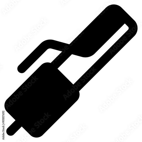 curling iron icon