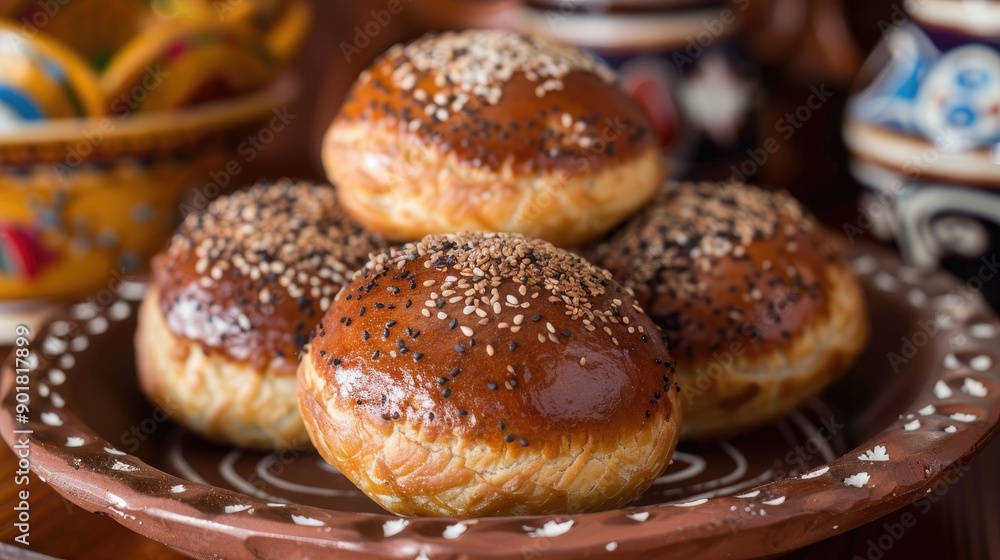 Cocol Traditional Mexican Pastry with Anise and Piloncillo Flavors Sesame Seed Topping Cocol Traditional Mexican Pastry with Anise and Piloncillo Flavors Sesame Seed Topping