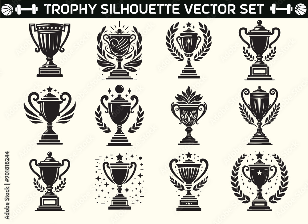 Trophy Silhouette Vector Illustration Trophy Silhouette Vector Illustration