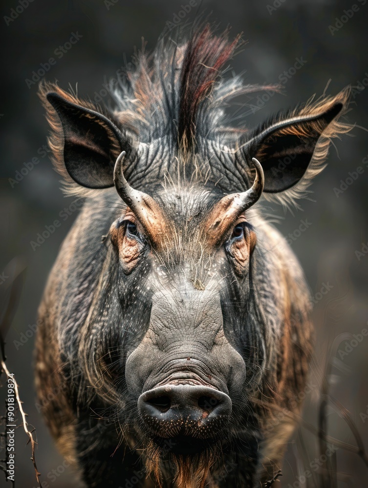 Fototapeta premium Close-up of an African Warthog