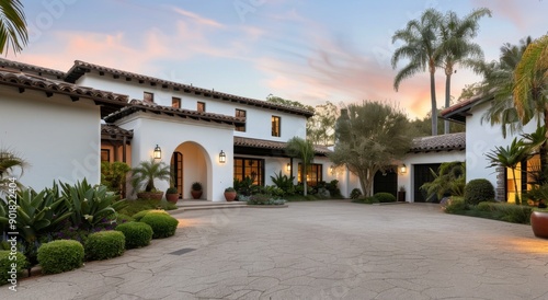 Spanish Style Home With Driveway