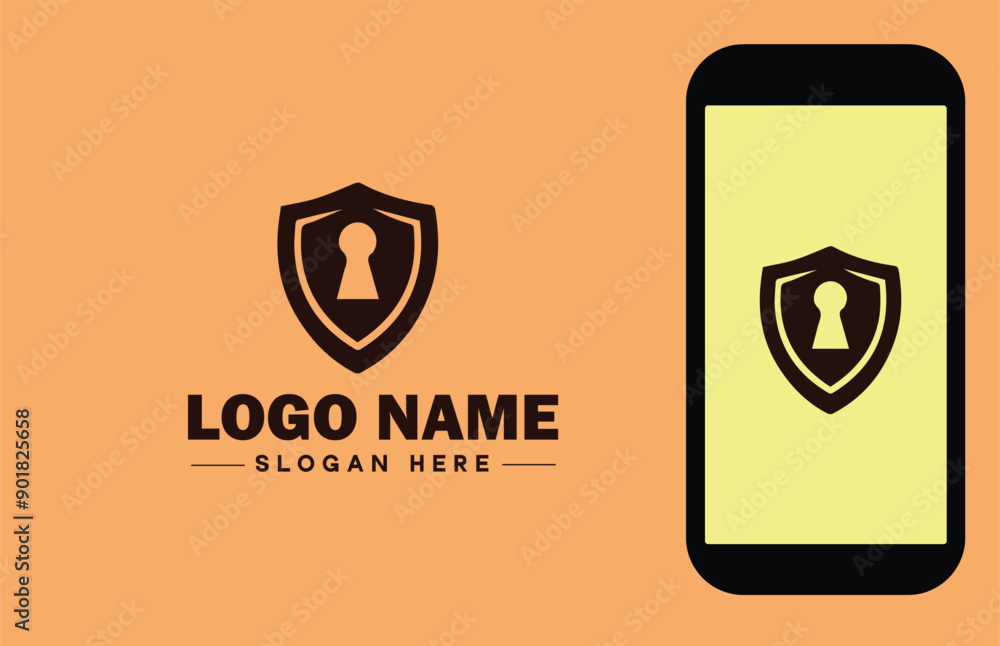 Security company icon Security firm Security agency Security service flat logo sign symbol editable vector Security company icon Security firm Security agency Security service flat logo sign symbol editable vector