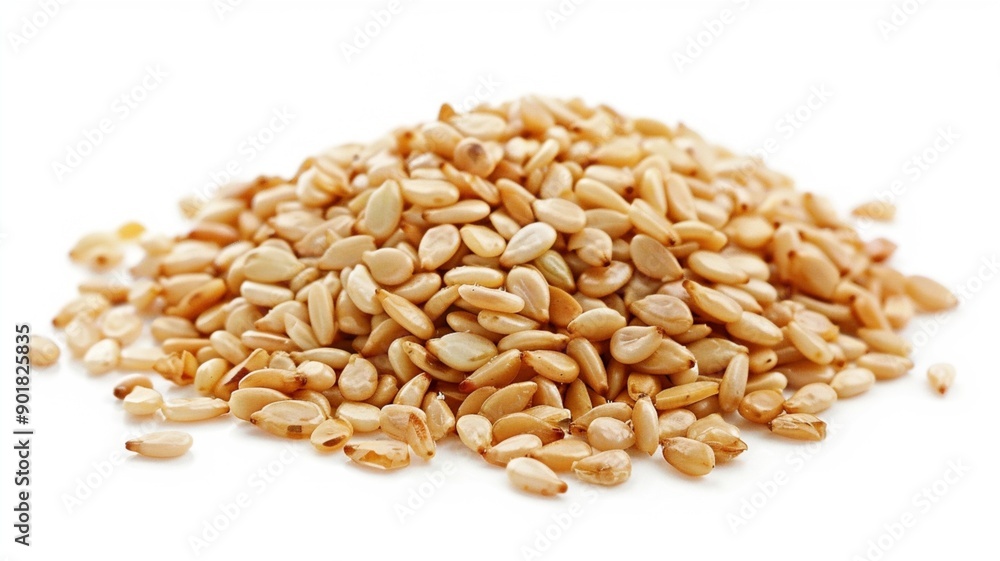 Close-up of Organic White Sesame seeds (Sesamum indicum) or white Til with shell in white ceramic bowl with the gradient background of White Sesame seeds. Close-up of Organic White Sesame seed
Close-up of Organic White Sesame seeds (Sesamum indicum) or white Til with shell in white ceramic bowl with the gradient background of White Sesame seeds. Close-up of Organic White Sesame seed