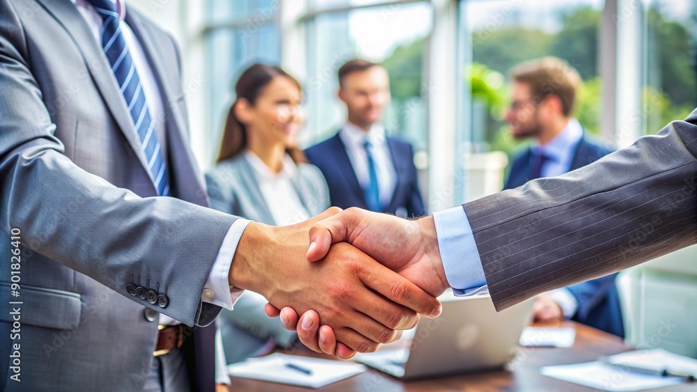 Professional Handshake in Office Setting Professional Handshake in Office Setting