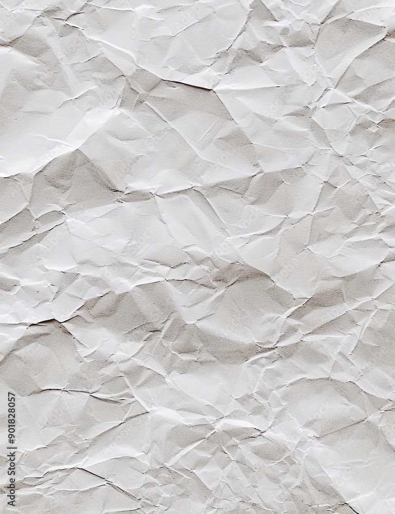 Fototapeta premium Foglio di carta bianco spiegazzato