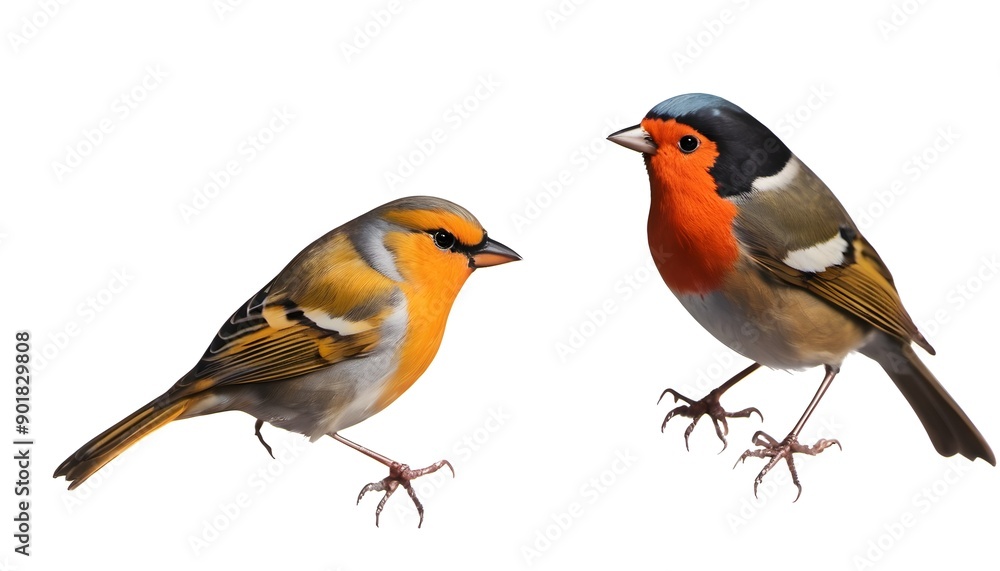 Garden Birds on a plain background Garden Birds on a plain background