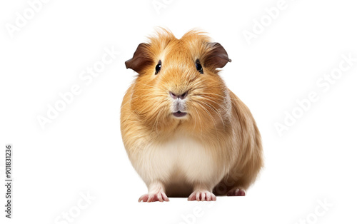 Cute guinea pig with detailed fur, perfect for pet and nature-themed projects.
