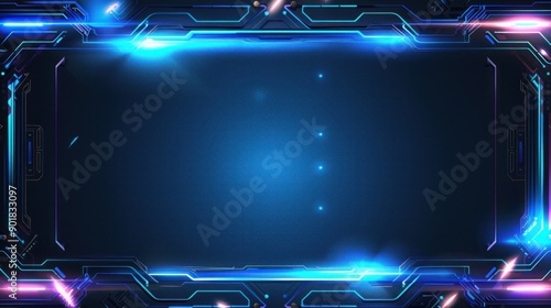 Cyberpunk background display frame screen technology games background wallpaper AI generated image