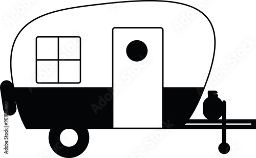 Camper Cricut and Silhouette SVG file