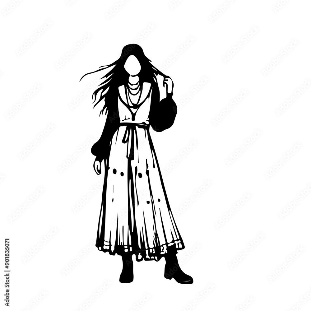 Stylish Women Silhouettes in Modern and Classic Outfits Stylish Women Silhouettes in Modern and Classic Outfits